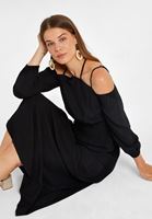 Women Black Off-Shoulder Long Dress