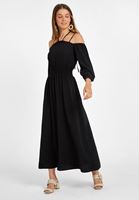 Women Black Off-Shoulder Long Dress