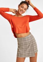 Women Pink Asymmetric Crop Blouse