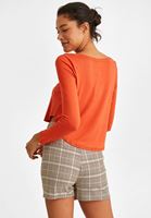 Women Pink Asymmetric Crop Blouse