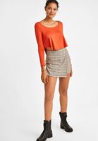 Women Pink Asymmetric Crop Blouse