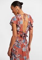 Women Mixed Floral Crop Blouse