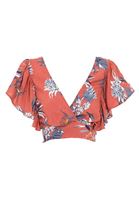 Women Mixed Floral Crop Blouse
