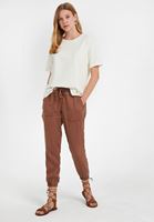 Women Brown Elastic-Waisted Jogger