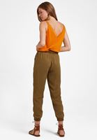 Women Green Elastic-Waisted Jogger