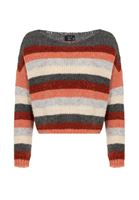 Çizgili Triko Kazak ve Slouchy Jean Kombini
