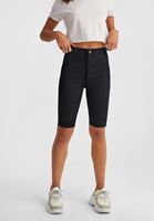 Women Blue Short Denim Cycling Leggings