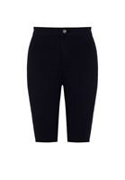 Women Blue Short Denim Cycling Leggings