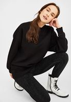 Bayan Siyah Oversize Sweatshirt