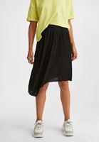 Women Black Asymetric Midi Skirt