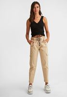 Women Black Textured V-Neck Top