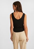 Women Black Textured V-Neck Top
