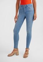 Bayan Mavi Yüksek Bel Dar Paça Skinny Pantolon