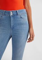 Bayan Mavi Yüksek Bel Dar Paça Skinny Pantolon