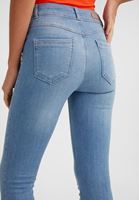 Bayan Mavi Yüksek Bel Dar Paça Skinny Pantolon