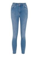 Bayan Mavi Yüksek Bel Dar Paça Skinny Pantolon