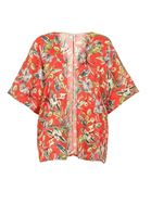 Bayan Çok Renkli Çiçek Baskılı Kimono