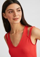 Women Red Sleeveless Crop Top