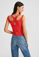 Women Red Sleeveless Crop Top