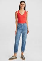 Women Red Sleeveless Crop Top