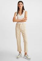 Women Cream Sleeveless Crop Top
