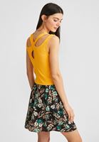 Women Yellow Sleeveless Crop Top