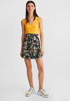 Women Yellow Sleeveless Crop Top