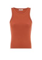 Bayan Kahverengi Halter Yaka Atlet