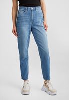Bayan Mavi Yüksek Bel Mom Jeans
