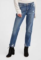 Bayan Mavi Crop Straight Denim