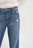 Bayan Mavi Crop Straight Denim