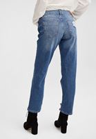 Bayan Mavi Crop Straight Denim
