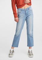 Bayan Mavi Crop Straight Denim