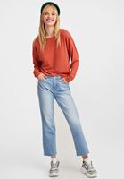 Bayan Mavi Crop Straight Denim