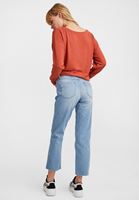 Bayan Mavi Crop Straight Denim