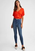 Bayan Mavi Yüksek Bel Skinny  Kot Pantolon ( MODAL )