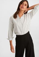 Women Mixed Striped Cotton Shirt