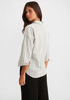 Women Mixed Striped Cotton Shirt