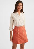 Women Brown Striped Cotton Shirt