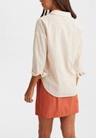 Women Brown Striped Cotton Shirt