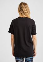 Bayan Siyah Oversize Basic Tişört