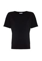 Bayan Siyah Oversize Basic Tişört
