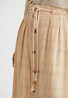 Women Cream Buttoned Midi Skirt