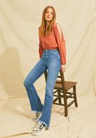 Women Blue High Rise Flared Jeans