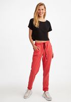 Bayan Kırmızı Beli Lastikli Havuç Kesim Pantolon ( TENCEL™ )