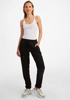 Bayan Siyah Beli Lastikli Havuç Kesim Pantolon ( TENCEL™ )