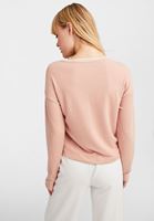 Bayan Pembe Kruvaze Crop Kazak