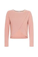 Bayan Pembe Kruvaze Crop Kazak