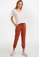 Women Brown Elastic Waisted Jogger