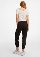 Bayan Siyah Beli Lastik Detaylı Jogger Pantolon ( TENCEL™ )